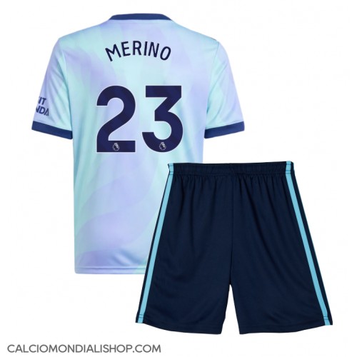 Maglie da calcio Arsenal Mikel Merino #23 Terza Maglia Bambino 2024-25 Manica Corta (+ Pantaloni corti)